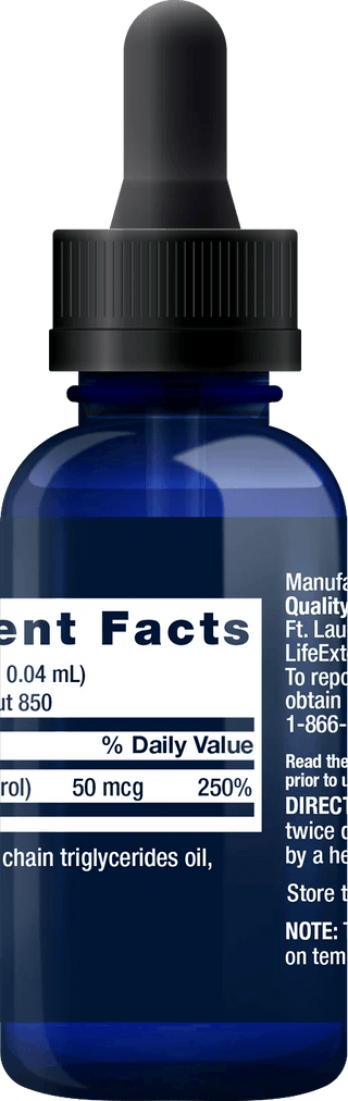 Life Extension - Flytende vitamin D3 - 2000 IU (mintsmak)