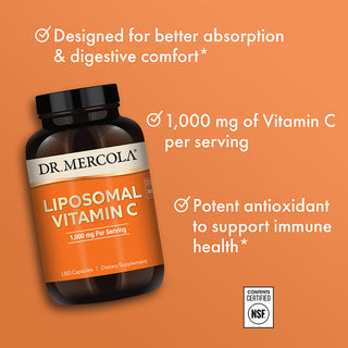 Dr. Mercola - Liposomal Vitamin C (180 kapsler)