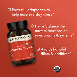 Dr. Mercola - Økologisk Ashwagandha (60 kapsler)