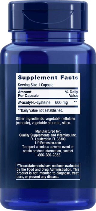 Life Extension - N-Acetyl-L-Cysteine (NAC) (60 kapsler)