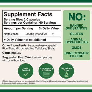 Double Wood - Nattokinase (120 kapsler)
