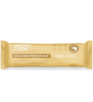 Noordcode - Organic Collagen Protein bar (øko proteinbar) Vanilje Cashew 12 stk.