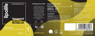 Lipolife - Liposomal Quercetin & Bromelain (240 ml)
