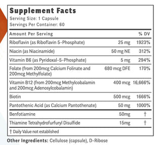 Objective Nutrients - ThiActive B (Methylated B complex) 60 kapsler