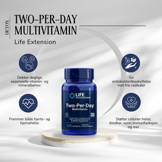 Life Extension - Two-Per-Day Capsules (multivitamin) (120 kapsler)