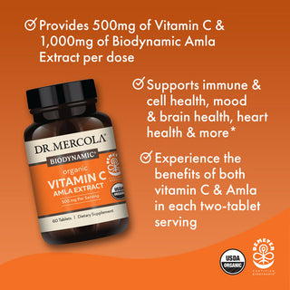 Dr. Mercola - Biodynamisk & Økologisk Vitamin C Amla Ekstrakt (60 tabletter)