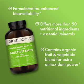 Dr. Mercola - Whole-Food Multivitamin kompleks med mineraler (240 tabletter)