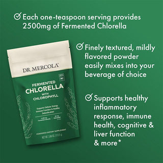 Dr. Mercola - Fermented Chlorella pulver med klorofyll