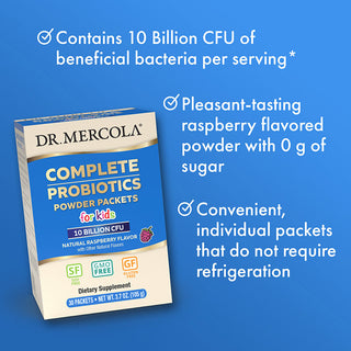 Dr. Mercola - Complete Probiotics 10 B CFU Porsjonsposer for Barn (probiotika) 30 stk