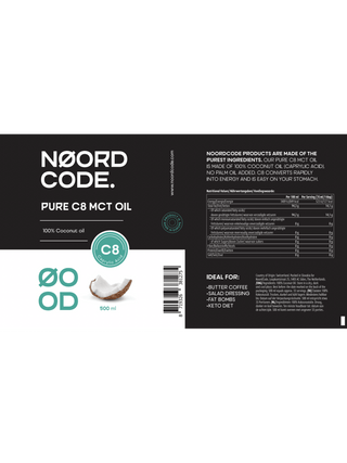 NoordCode - Pure C8 MCT oil (kaprylsyre) 500 ml