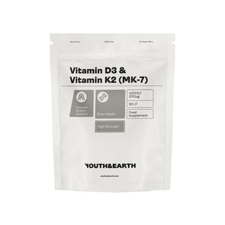 Youth & Earth - Vitamin D3 (4000 IU) + K2 (200 mcg) x 90 Softgels