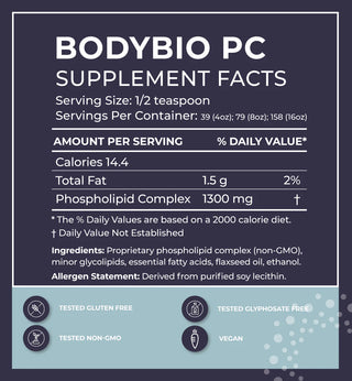 BodyBio - PC (Fosfatidylkolin / Phosphatidylcholine) liposomal