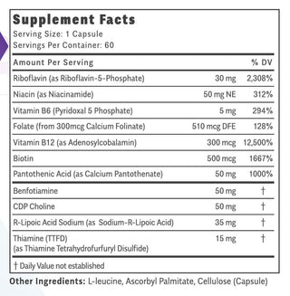 Objective Nutrients - Thiavite B-Complex (ikke methylerte b-vitaminer) 60 kapsler