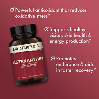 Dr. Mercola - Økologisk Astaxanthin 12 mg (30 kapsler)