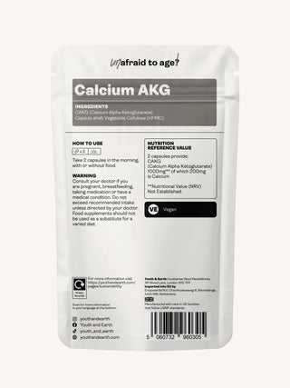 Youth & Earth - Calcium Alpha Keto-Glutarate (CA-AKG) – 500mg x 60 kapsler