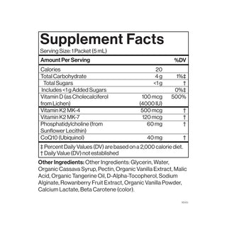 Cymbiotika - Liposomal Vitamin D3 + K2 + CoQ10 (28 porsjonsposer)