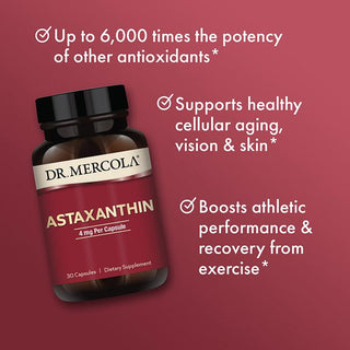 Dr. Mercola - Økologisk Astaxanthin 4 mg (30 kapsler)