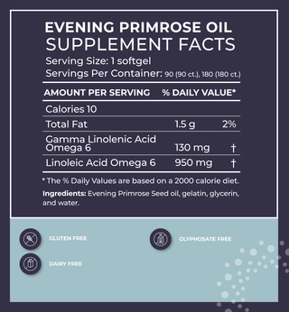 BodyBio - Evening Primrose Oil (Nattlysolje) 180 softgels