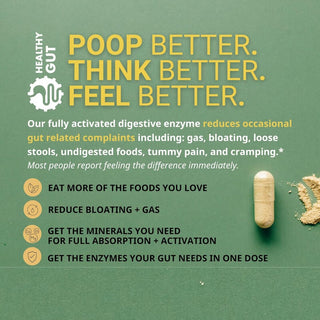 Healthy Gut - HoloZyme enzymer (180 kapsler)