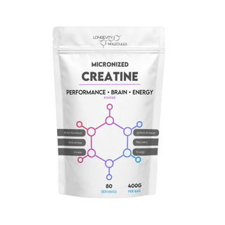 Longevity Molecules - Kreatin Monohydrat pulver (micronized creatine) 400g