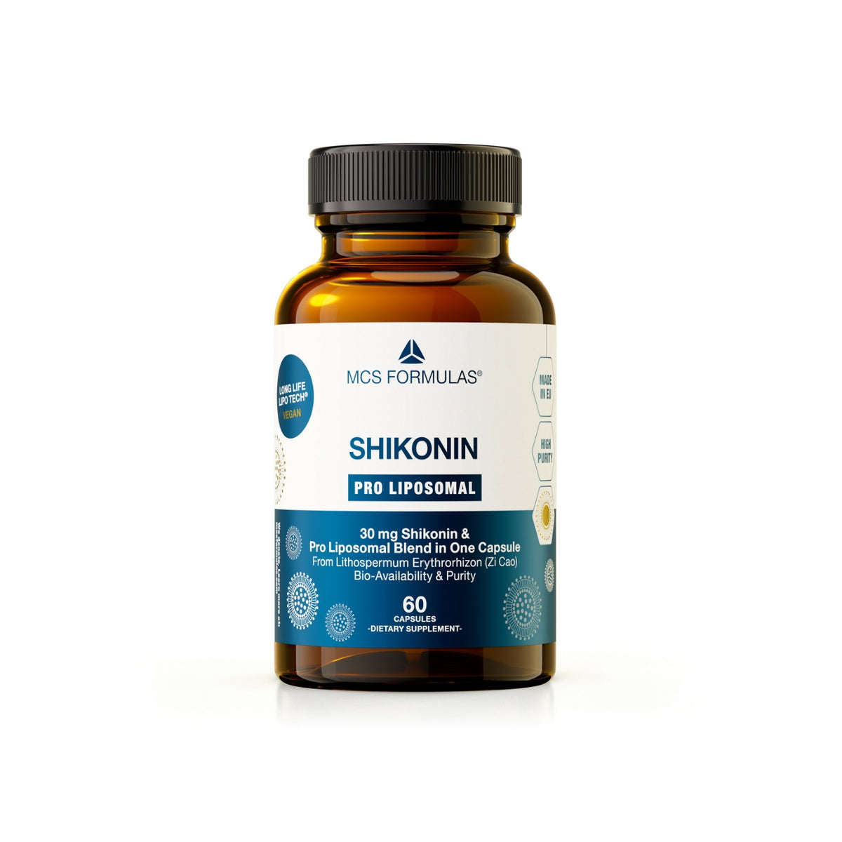 MCS Formulas - Shikonin Pro Liposomal (60 kapsler) – Detox.no