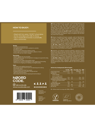 NoordCode - Organic Power Cacao (med soppekstrakter)