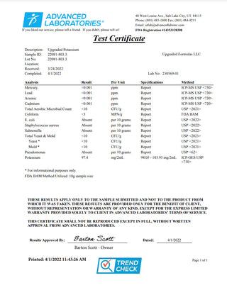 Upgraded Formulas - Potassium (Kalium) Nano
